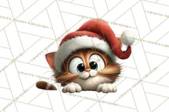 Christmas Chaos Cats PNG Clipart, Funny Pet Christmas Png Product Image 5