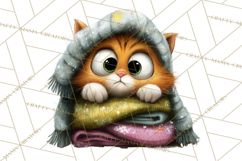 Christmas Chaos Cats PNG Clipart, Funny Pet Christmas Png Product Image 2