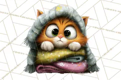 Christmas Chaos Cats PNG Clipart, Funny Pet Christmas Png Product Image 2