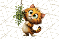 Christmas Chaos Cats PNG Clipart, Funny Pet Christmas Png Product Image 3