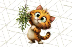 Christmas Chaos Cats PNG Clipart, Funny Pet Christmas Png Product Image 3