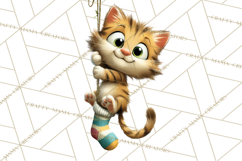 Christmas Chaos Cats PNG Clipart, Funny Pet Christmas Png Product Image 2