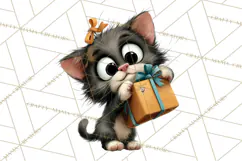 Christmas Chaos Cats PNG Clipart, Funny Pet Christmas Png Product Image 3