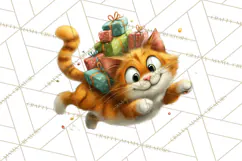 Christmas Chaos Cats PNG Clipart, Funny Pet Christmas Png Product Image 2