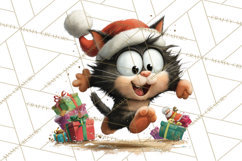 Christmas Chaos Cats PNG Clipart, Funny Pet Christmas Png Product Image 3