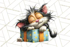 Christmas Chaos Cats PNG Clipart, Funny Pet Christmas Png Product Image 4