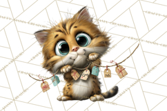 Christmas Chaos Cats PNG Clipart, Funny Pet Christmas Png Product Image 5