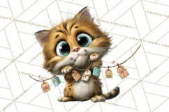 Christmas Chaos Cats PNG Clipart, Funny Pet Christmas Png Product Image 5