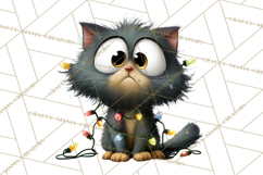 Christmas Chaos Cats PNG Clipart, Funny Pet Christmas Png Product Image 3