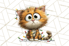 Christmas Chaos Cats PNG Clipart, Funny Pet Christmas Png Product Image 4