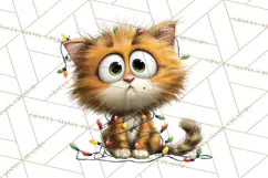 Christmas Chaos Cats PNG Clipart, Funny Pet Christmas Png Product Image 4