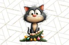 Christmas Chaos Cats PNG Clipart, Funny Pet Christmas Png Product Image 5