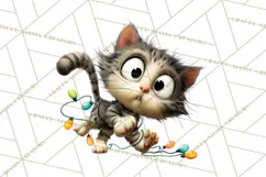 Christmas Chaos Cats PNG Clipart, Funny Pet Christmas Png Product Image 3