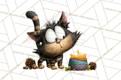 Christmas Chaos Cats PNG Clipart, Funny Pet Christmas Png Product Image 4