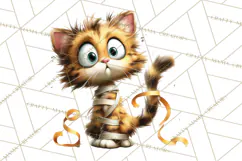 Christmas Chaos Cats PNG Clipart, Funny Pet Christmas Png Product Image 5