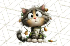 Christmas Chaos Cats PNG Clipart, Funny Pet Christmas Png Product Image 2