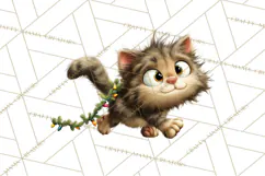 Christmas Chaos Cats PNG Clipart, Funny Pet Christmas Png Product Image 3