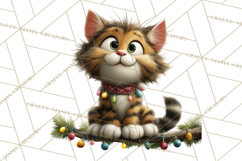 Christmas Chaos Cats PNG Clipart, Funny Pet Christmas Png Product Image 4