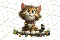 Christmas Chaos Cats PNG Clipart, Funny Pet Christmas Png Product Image 4