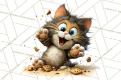 Christmas Chaos Cats PNG Clipart, Funny Pet Christmas Png Product Image 5