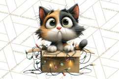 Christmas Chaos Cats PNG Clipart, Funny Pet Christmas Png Product Image 5