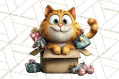 Christmas Chaos Cats PNG Clipart, Funny Pet Christmas Png Product Image 2