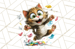 Christmas Chaos Cats PNG Clipart, Funny Pet Christmas Png Product Image 4