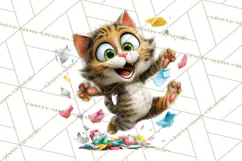Christmas Chaos Cats PNG Clipart, Funny Pet Christmas Png Product Image 4