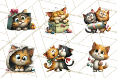 Christmas Chaos Cats PNG Clipart, Funny Pet Christmas Png Product Image 3