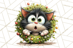 Christmas Chaos Cats PNG Clipart, Funny Pet Christmas Png Product Image 2