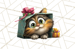 Christmas Chaos Cats PNG Clipart, Funny Pet Christmas Png Product Image 4
