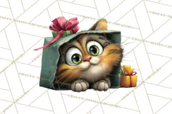 Christmas Chaos Cats PNG Clipart, Funny Pet Christmas Png Product Image 4