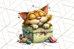 Christmas Chaos Cats PNG Clipart, Funny Pet Christmas Png Product Image 5