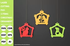 Christmas cat & dog Holiday Ornaments svg laser cutting file Product Image 2