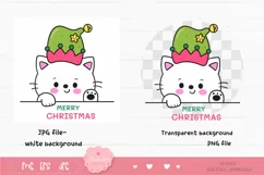 Christmas cat clipart kawaii animals xmas kitten png Product Image 2