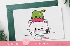 Christmas cat clipart kawaii animals xmas kitten png Product Image 3