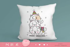 Christmas cats clipart kawaii animals xmas festival png Product Image 3