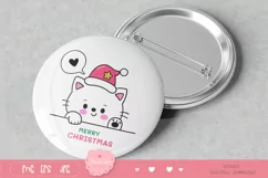 Christmas cat clipart kawaii animals xmas festival png Product Image 4