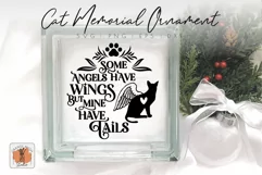 Christmas Cat Memorial Ornament SVG Angel Cat Remembrance