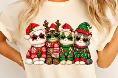 Christmas Cat PNG, Funny Christmas PNG, Cat Sublimation Product Image 4
