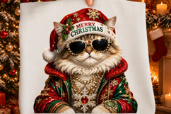 Christmas Cat Sublimation PNG Product Image 4