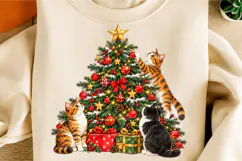 Christmas Cat Tree PNG, Funny Christmas PNG Product Image 2