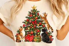 Christmas Cat Tree PNG, Funny Christmas PNG Product Image 4