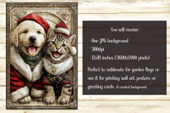 Christmas Garden Flag, Christmas Dog Cat Garden Flags, s1 Product Image 2