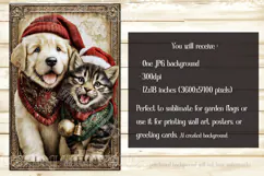 Christmas Garden Flag, Christmas Dog Cat Garden Flags, s4 Product Image 4