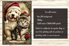 Christmas Garden Flag, Christmas Dog Cat Garden Flags, s4 Product Image 5