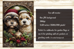 Christmas Garden Flag, Christmas Dog Cat Garden Flags, s5 Product Image 2