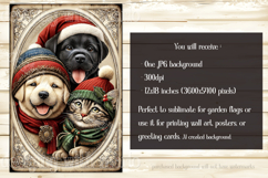Christmas Garden Flag, Christmas Dog Cat Garden Flags, s5 Product Image 4