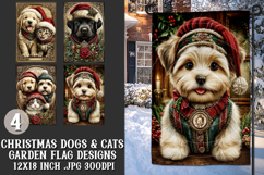 Christmas Garden Flag, Christmas Dog Cat Garden Flags, s6 Product Image 1