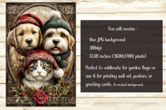 Christmas Garden Flag, Christmas Dog Cat Garden Flags, s6 Product Image 4